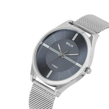 Helix By Timex Round 42mm Blue Dial Analog Men Watch - TW060HG08T