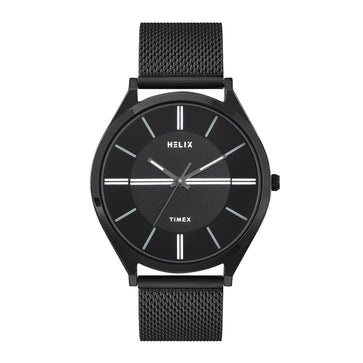 Helix By Timex Round 42mm Black Dial Analog Men Watch - TW060HG09T