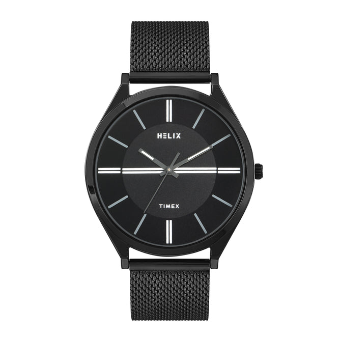 Helix By Timex Round 42mm Black Dial Analog Men Watch - TW060HG09T