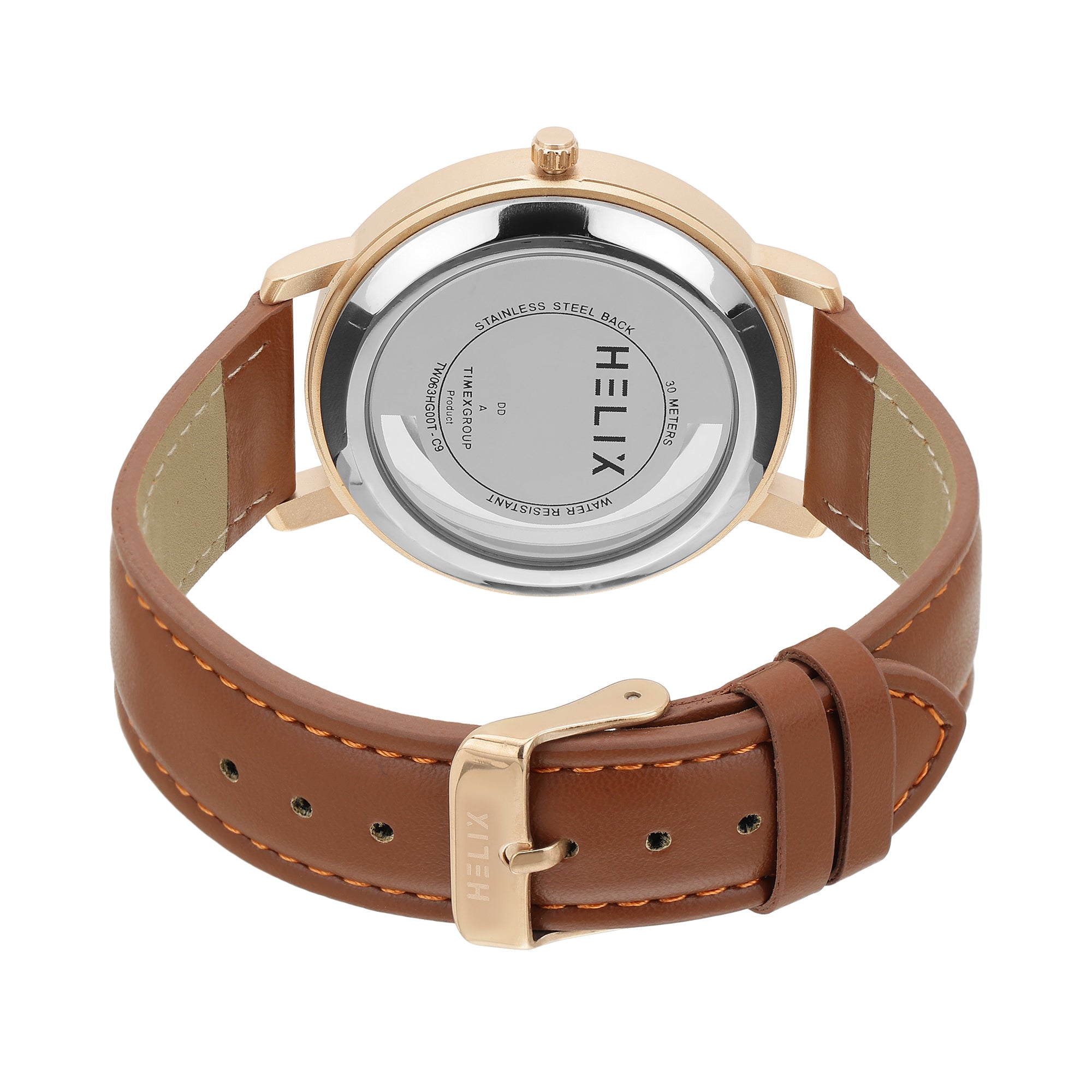 Helix By Timex Round 42mm Rose Gold Dial Analog Men Watch - TW063HG00T