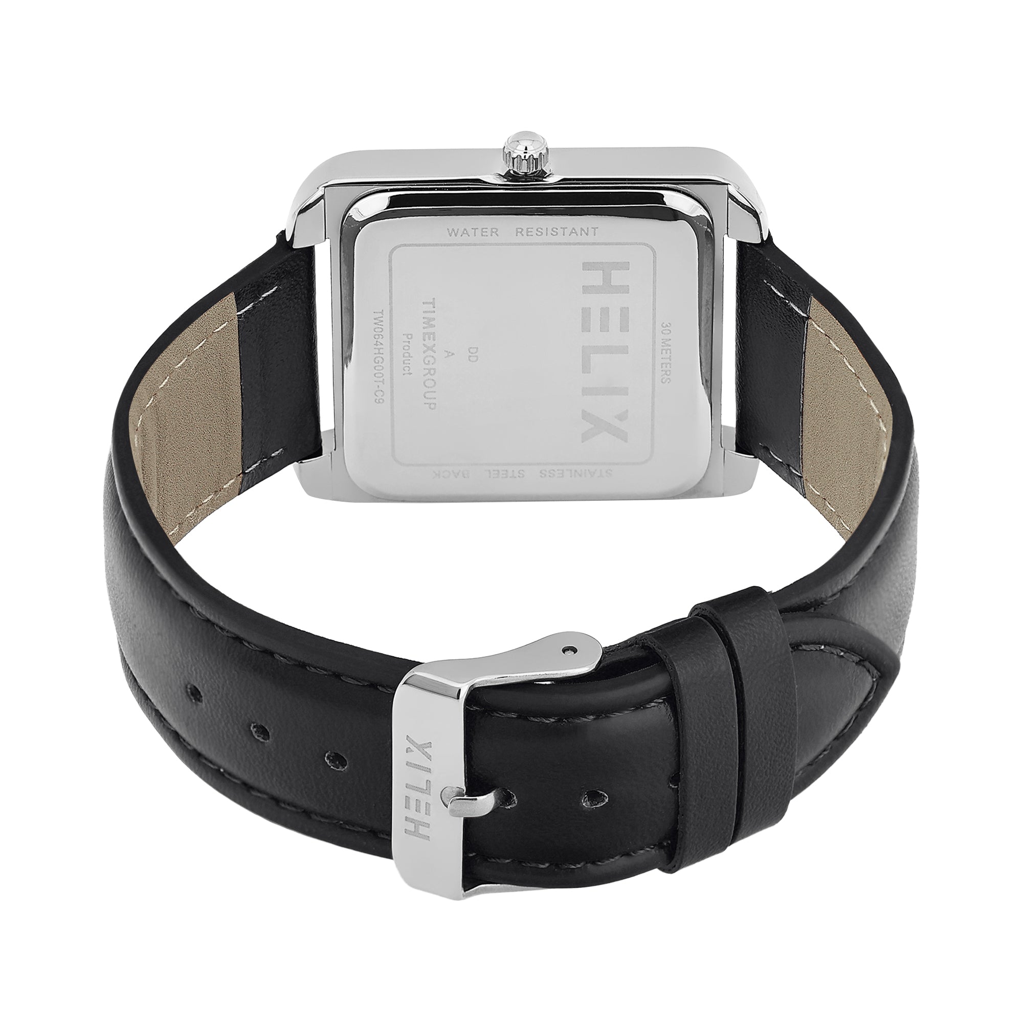 Helix By Timex Rectangle 36mm White Dial Analog Men Watch - TW064HG00T