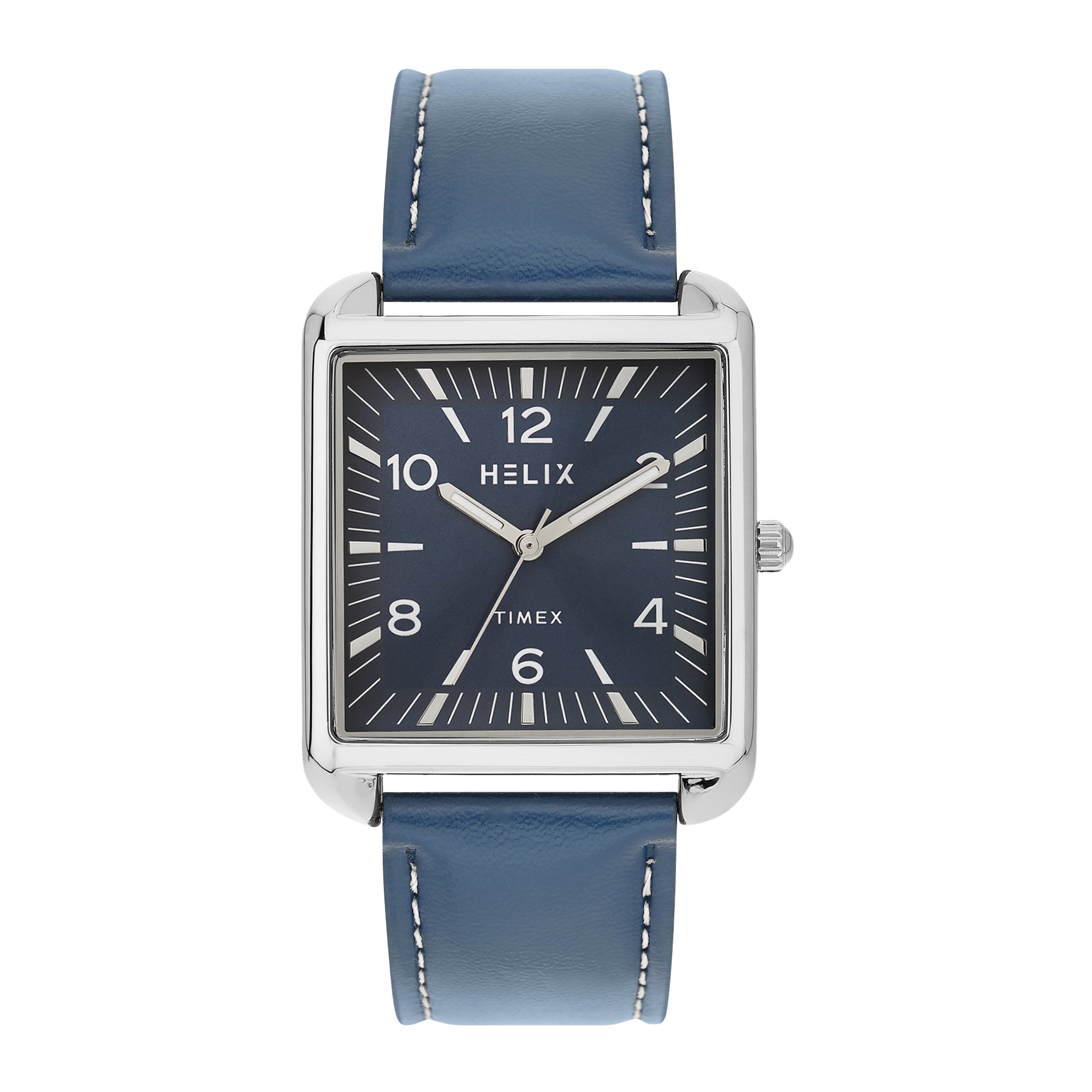 Helix By Timex Rectangle 36mm Blue Dial Analog Men Watch - TW064HG01T