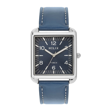 Helix By Timex Rectangle 36mm Blue Dial Analog Men Watch - TW064HG01T