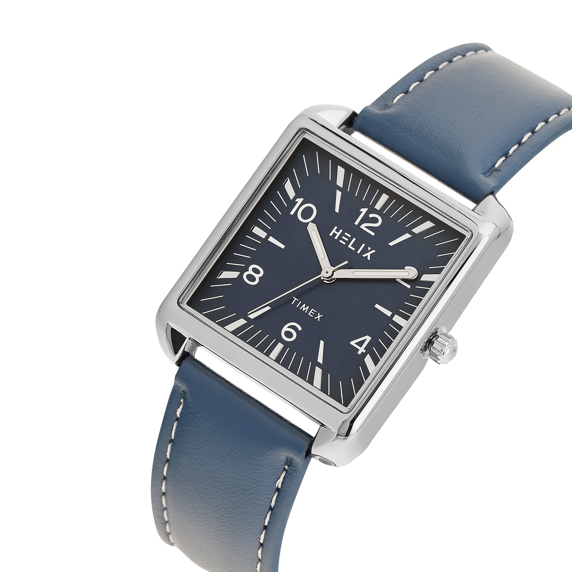 Helix By Timex Rectangle 36mm Blue Dial Analog Men Watch - TW064HG01T