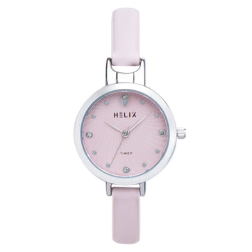 Helix By Timex Round 30mm Pink Dial Analog Women Watch - TW064HL00T