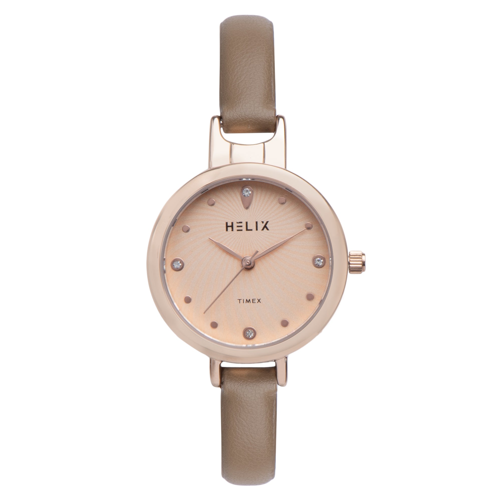 Helix By Timex Round 30mm Rose Gold Dial Analog Women Watch - TW064HL01T