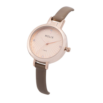Helix By Timex Round 30mm Rose Gold Dial Analog Women Watch - TW064HL01T