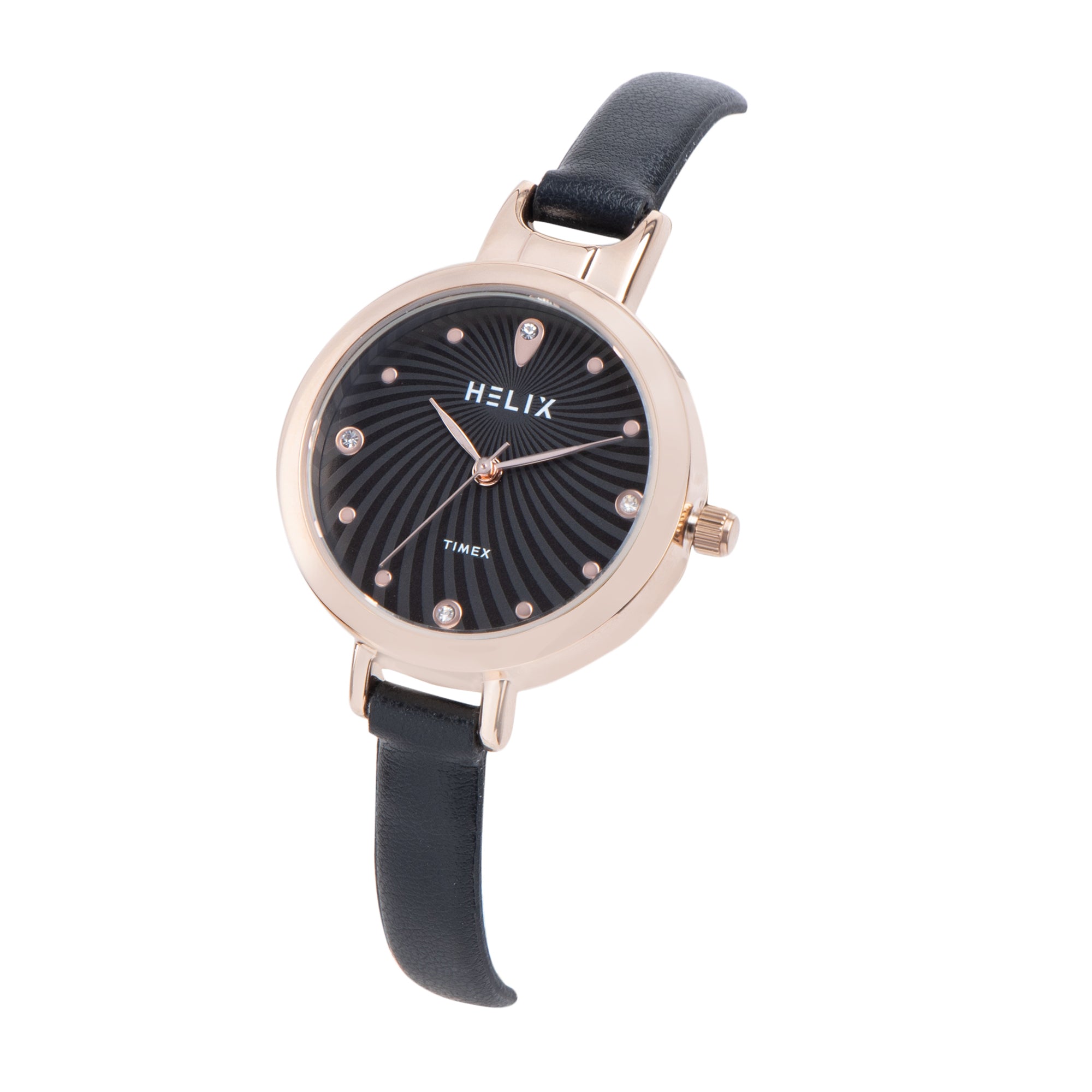 Helix By Timex Round 30mm Black Dial Analog Women Watch - TW064HL02T