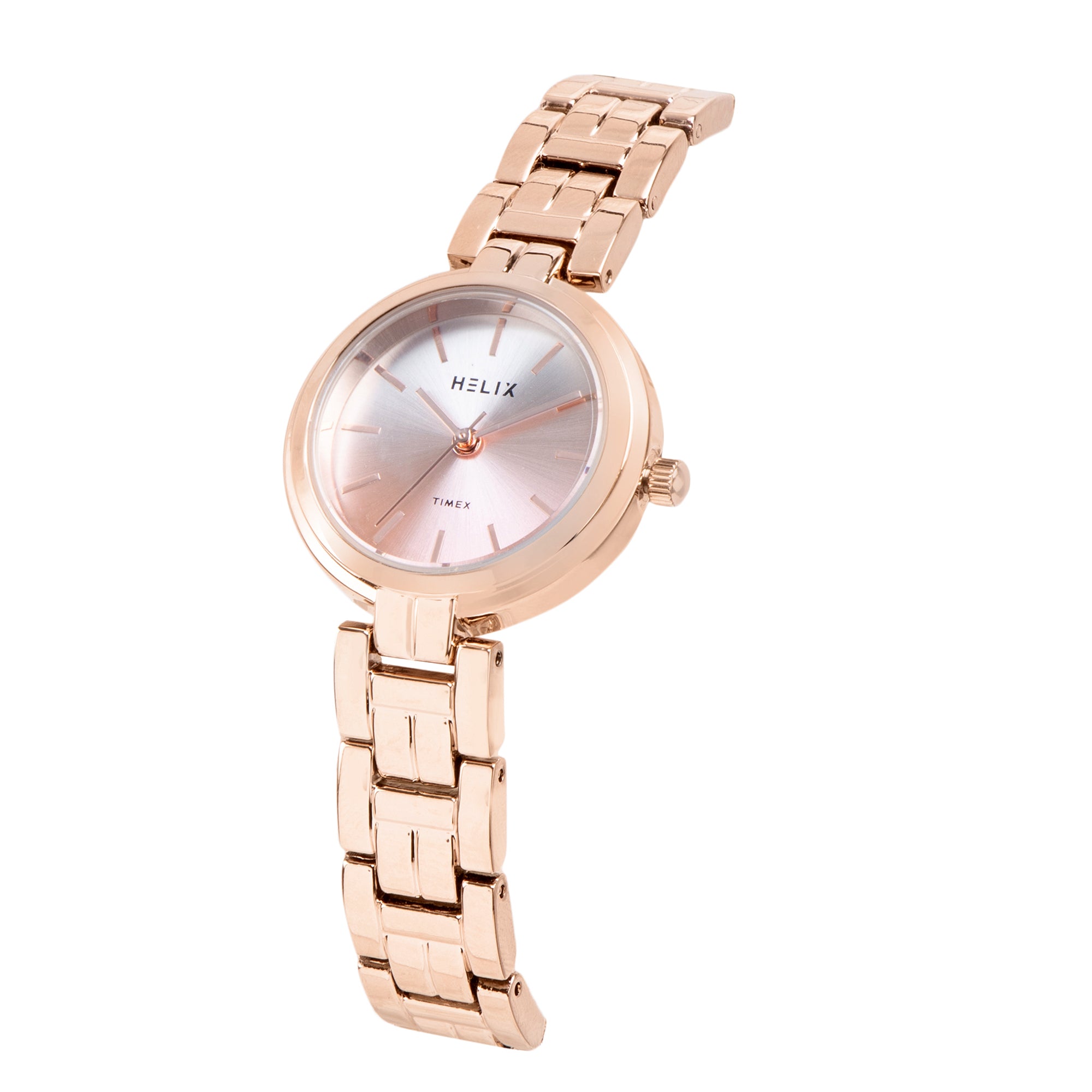 Helix By Timex Round 28mm Pink Dial Analog Women Watch - TW065HL00T