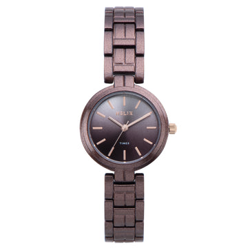 Helix By Timex Round 28mm Brown Dial Analog Women Watch - TW065HL01T