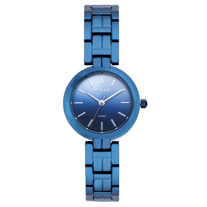 Helix By Timex Round 28mm Blue Dial Analog Women Watch - TW065HL02T