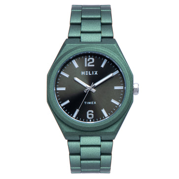 Helix By Timex Round 41mm Green Dial Analog Men Watch - TW066HG03T
