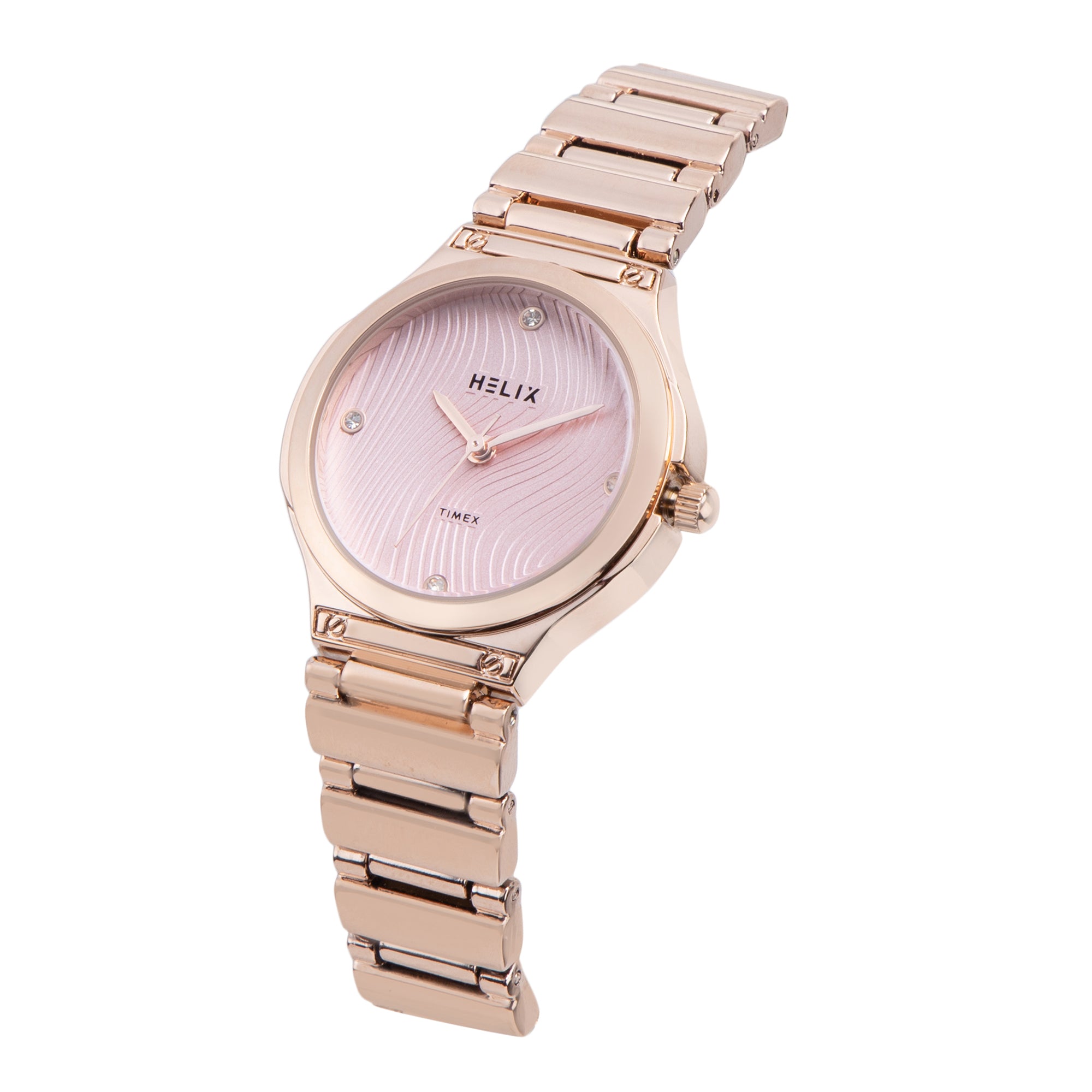 Helix By Timex Round 30mm Pink Dial Analog Women Watch - TW066HL01T