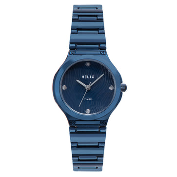 Helix By Timex Round 30mm Blue Dial Analog Women Watch - TW066HL02T