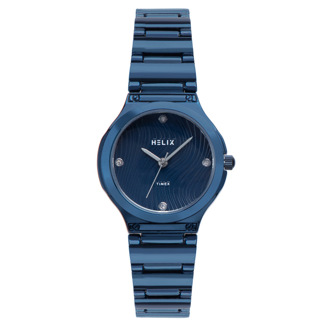 Helix By Timex Round 30mm Blue Dial Analog Women Watch - TW066HL02T