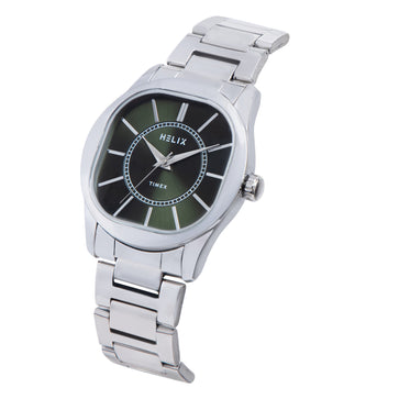 Helix By Timex Round 40mm Green Dial Analog Men Watch - TW067HG00T