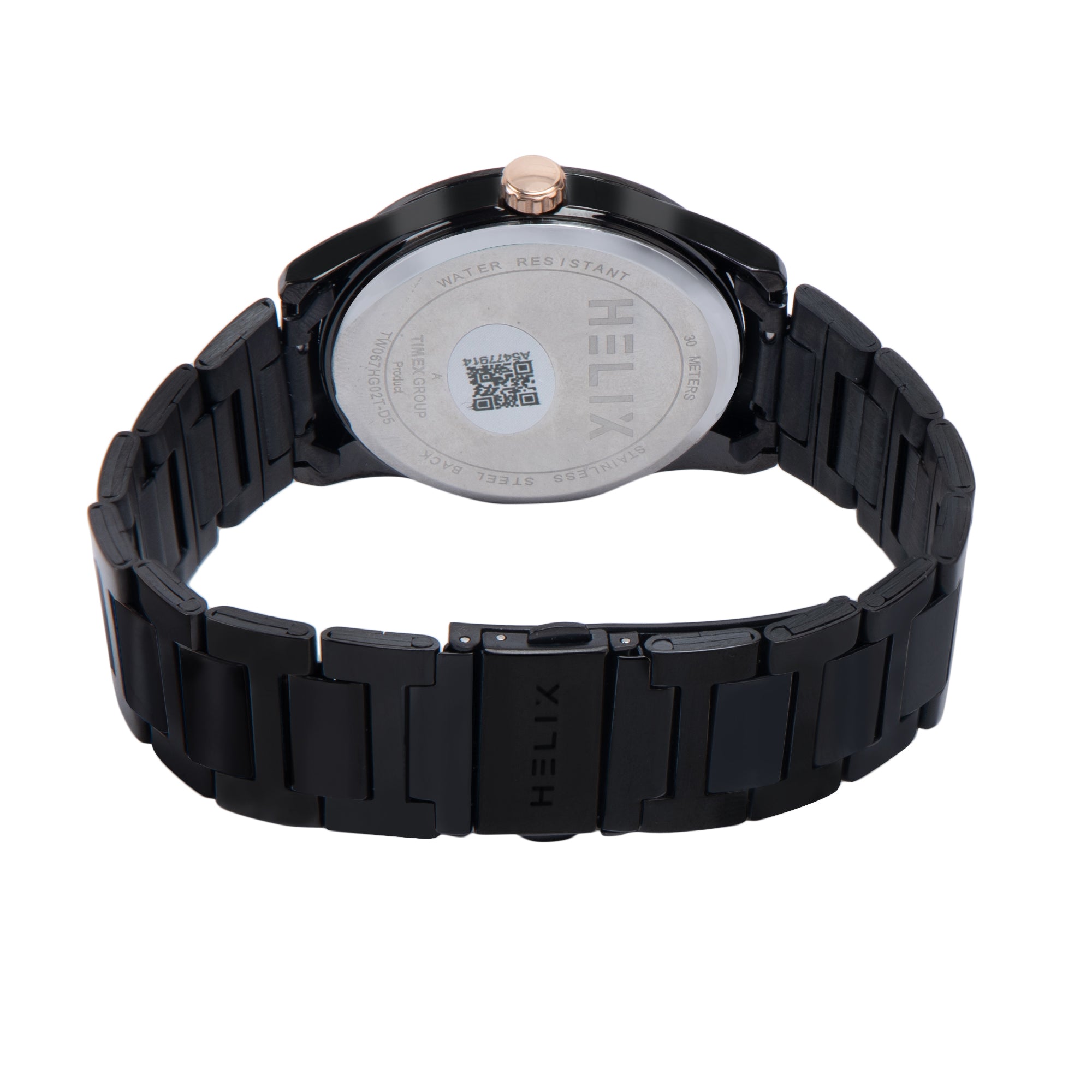 Helix By Timex Round 40mm Black Dial Analog Men Watch - TW067HG02T
