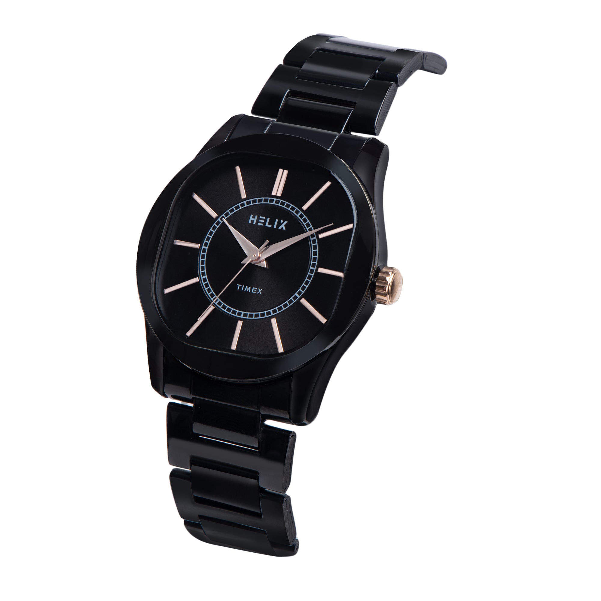 Helix By Timex Round 40mm Black Dial Analog Men Watch - TW067HG02T