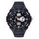 Helix Men Black Round Dial Quartz Analog-Digital Watch - TWESK4601T