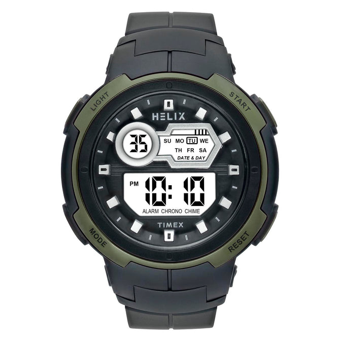 Helix By Timex Round 49mm Grey Dial Digital Men Watch - TWESK6300T