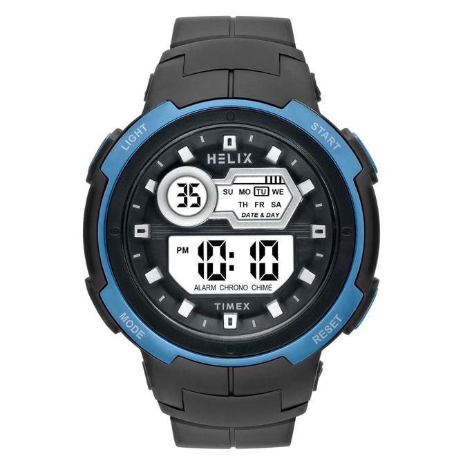 Helix By Timex Round 49mm Grey Dial Digital Men Watch - TWESK6301T