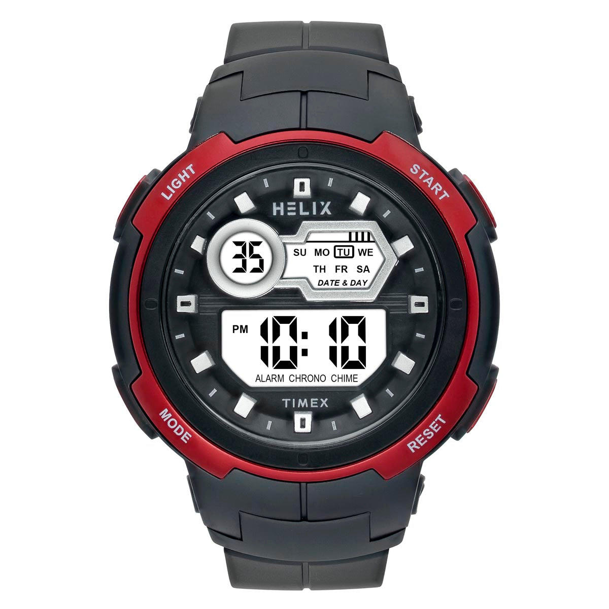 Helix By Timex Round 49mm Grey Dial Digital Men Watch - TWESK6302T