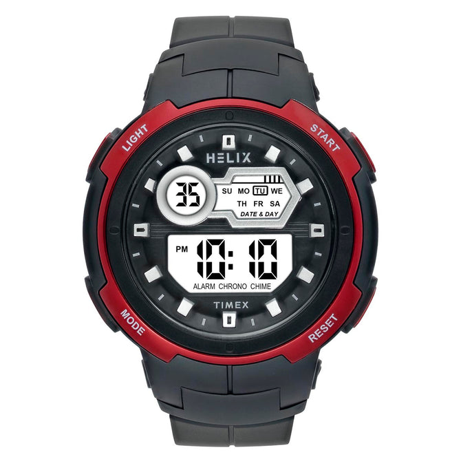 Helix By Timex Round 49mm Grey Dial Digital Men Watch - TWESK6302T
