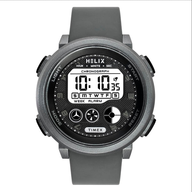 Helix By Timex Round 48mm Grey Dial Digital Men Watch - TWESK6401T