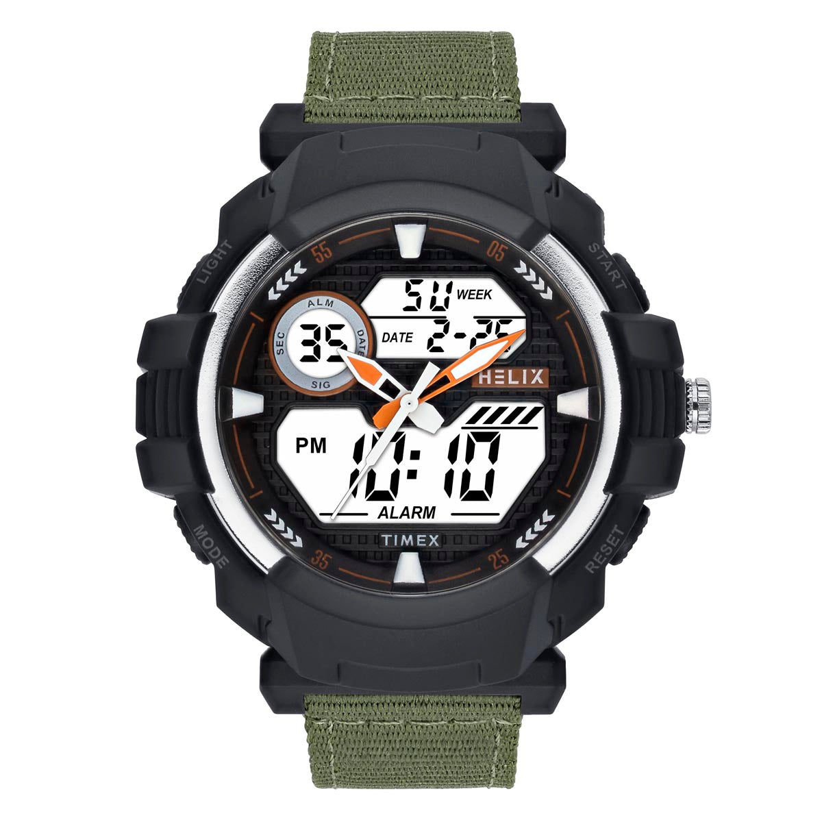 Helix By Timex Round 49mm Black Dial Ana Digital Men Watch - TWESK6501T
