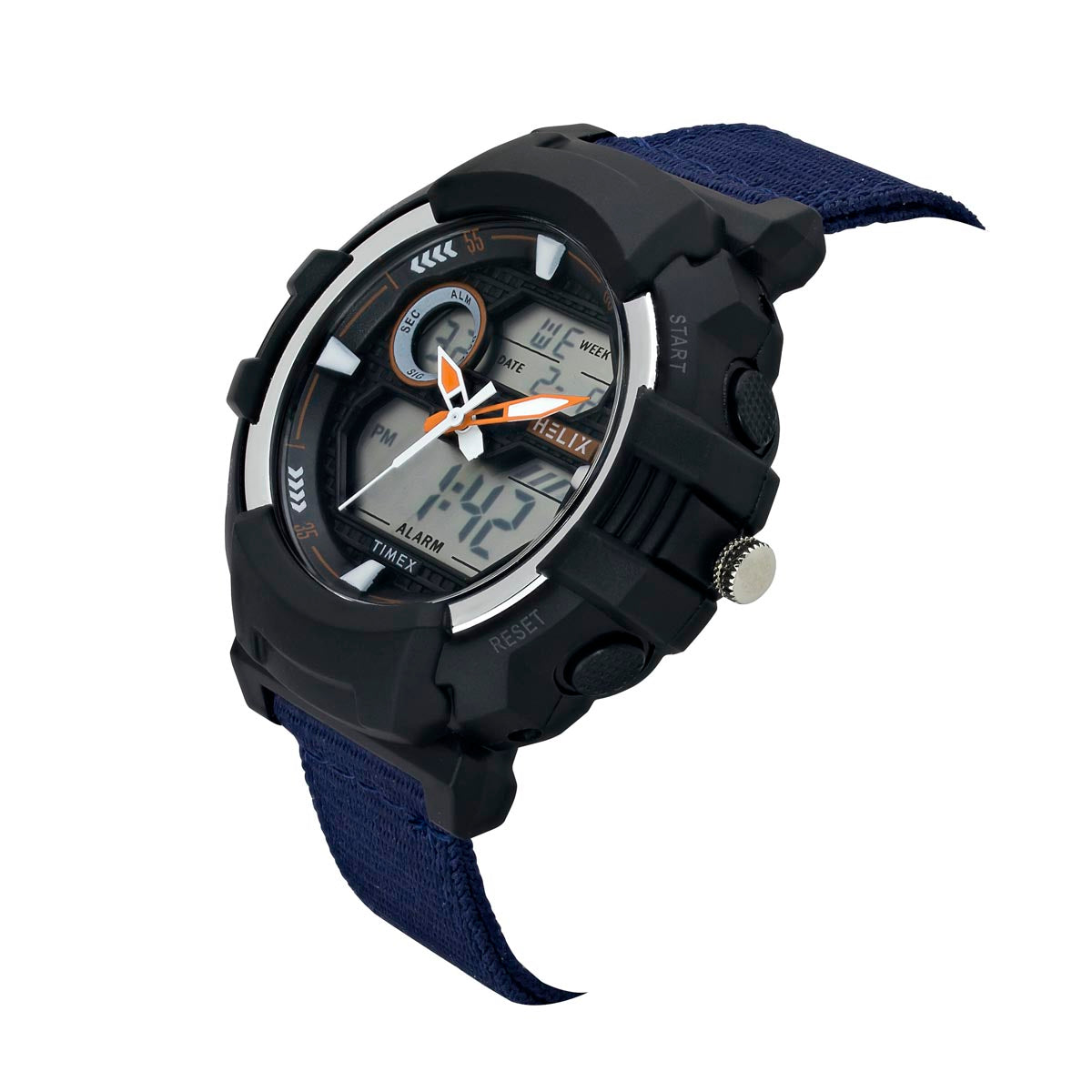 Helix By Timex Round 49mm Black Dial Ana Digital Men Watch - TWESK6502T