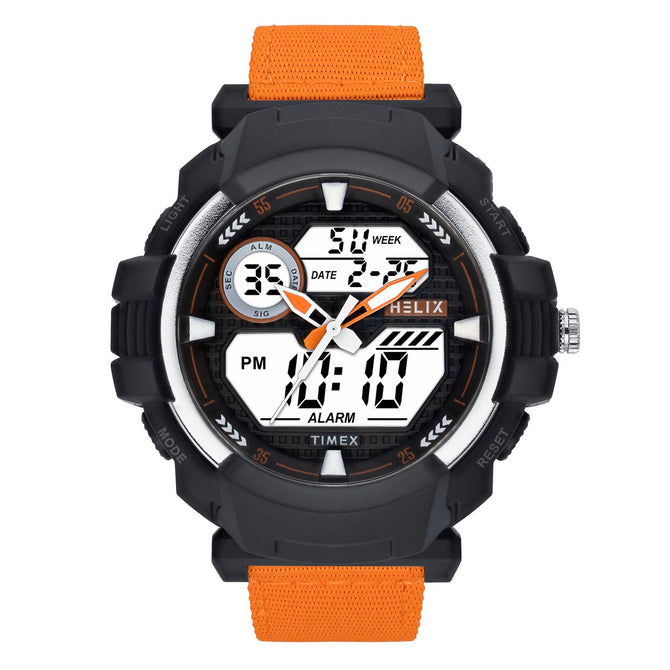 Helix By Timex Round 49mm Black Dial Ana Digital Men Watch - TWESK6503T