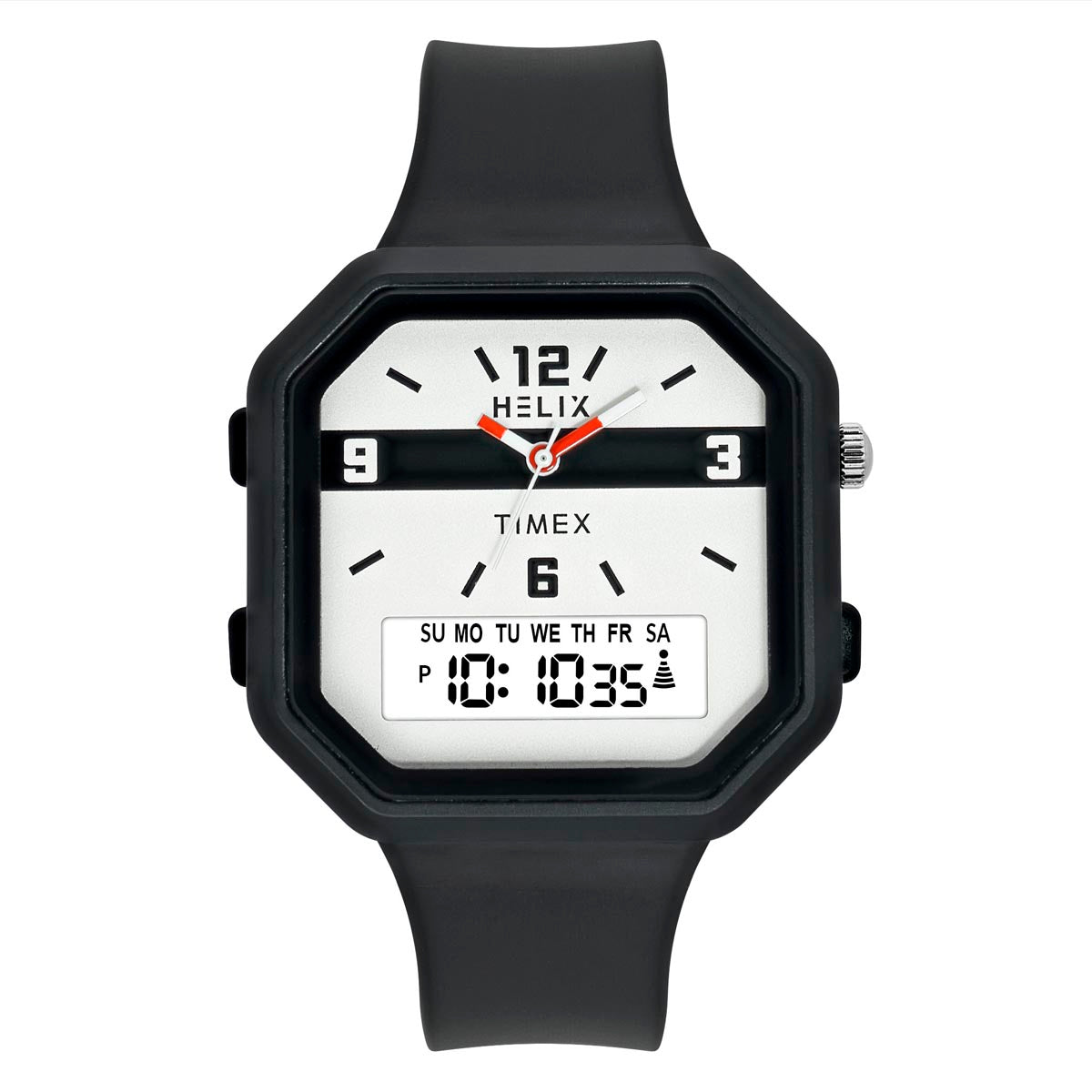 Helix By Timex Octagonal 40mm Grey Dial Ana Digital Men Watch - TWESK6600T