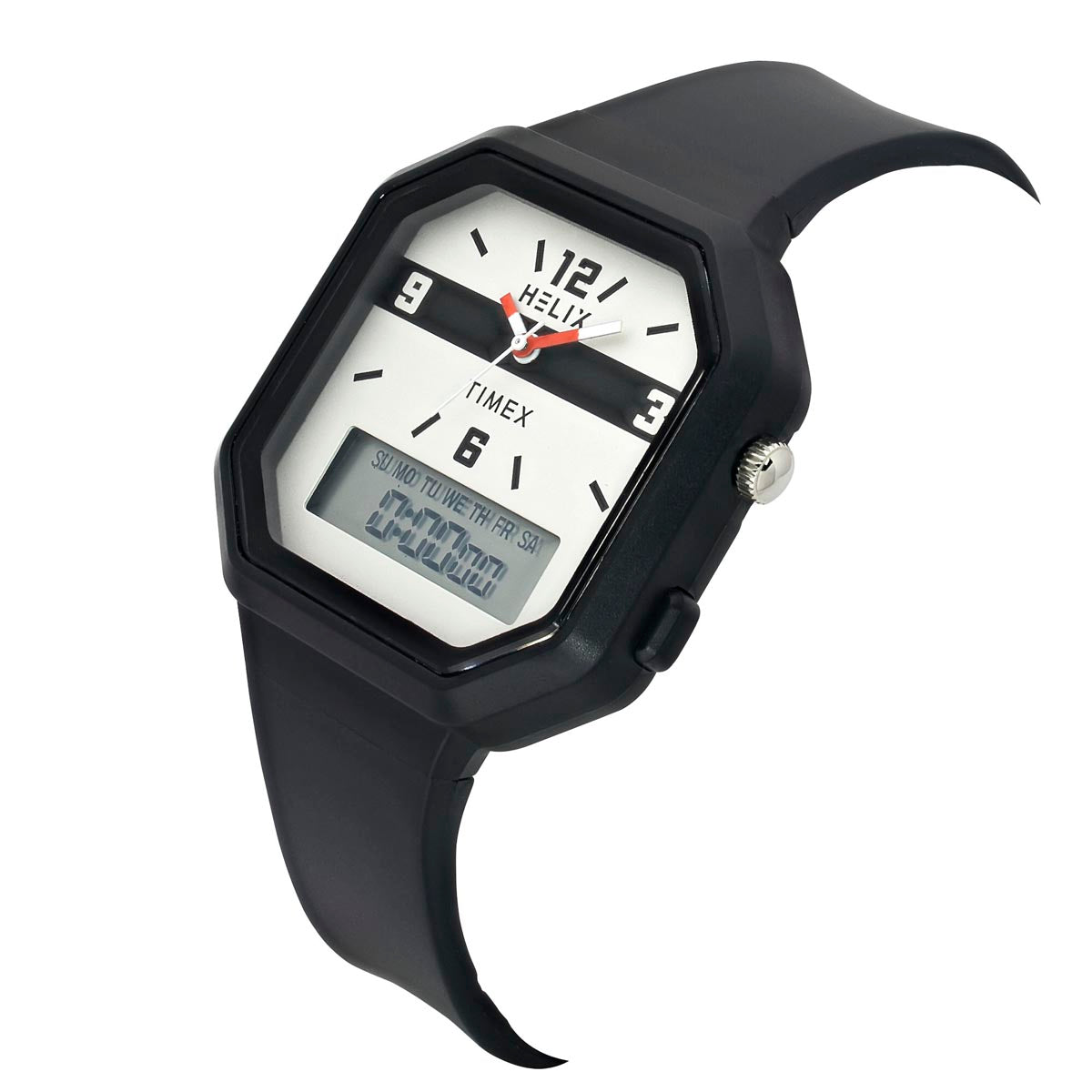 Helix By Timex Octagonal 40mm Grey Dial Ana Digital Men Watch - TWESK6600T