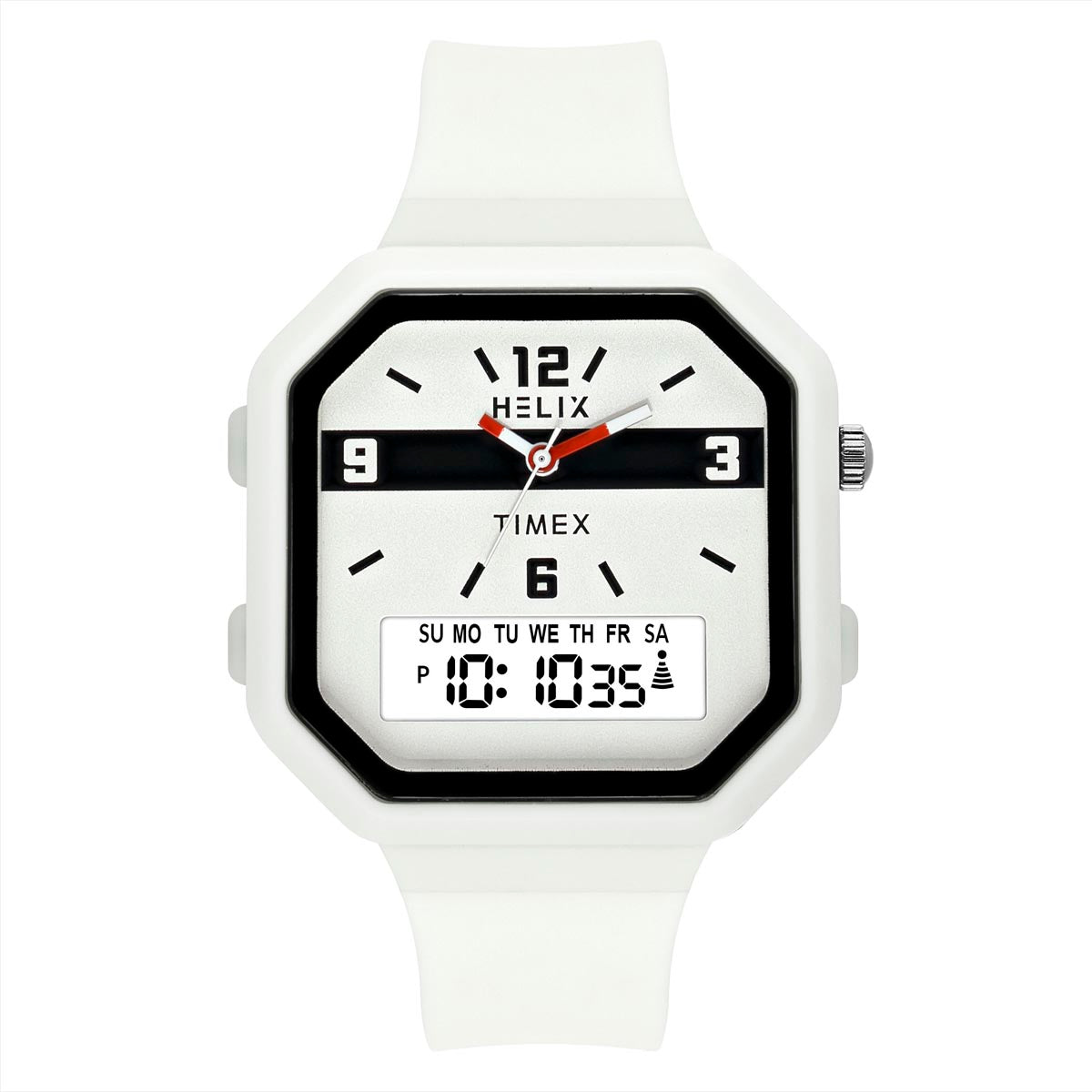 Helix By Timex Octagonal 40mm Grey Dial Ana Digital Men Watch - TWESK6601T