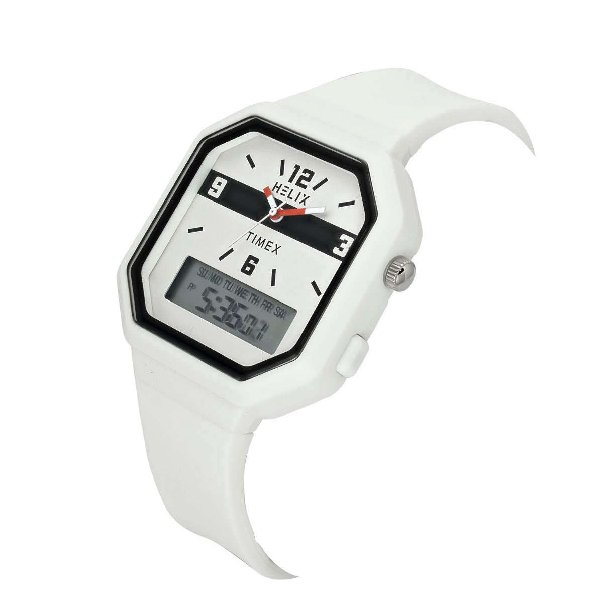 Helix By Timex Octagonal 40mm Grey Dial Ana Digital Men Watch - TWESK6601T