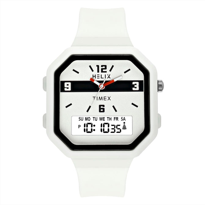 Helix By Timex Octagonal 40mm Grey Dial Ana Digital Men Watch - TWESK6601T