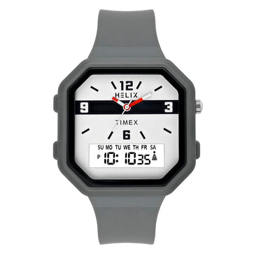 Helix By Timex Octagonal 40mm Grey Dial Ana Digital Men Watch - TWESK6602T
