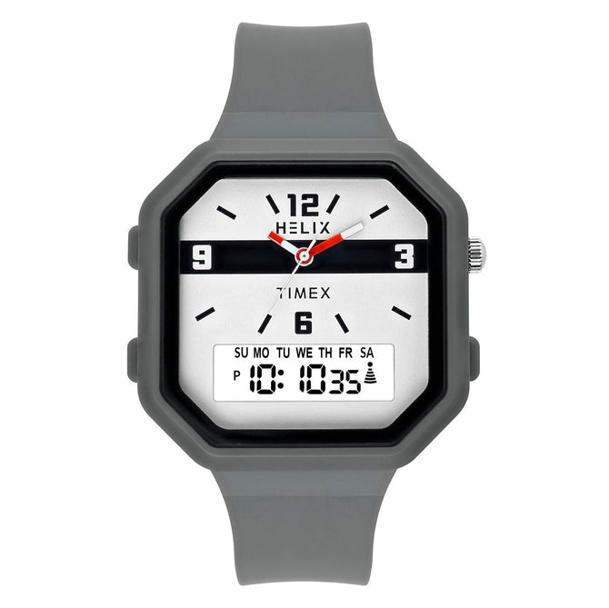 Helix By Timex Octagonal 40mm Grey Dial Ana Digital Men Watch - TWESK6602T