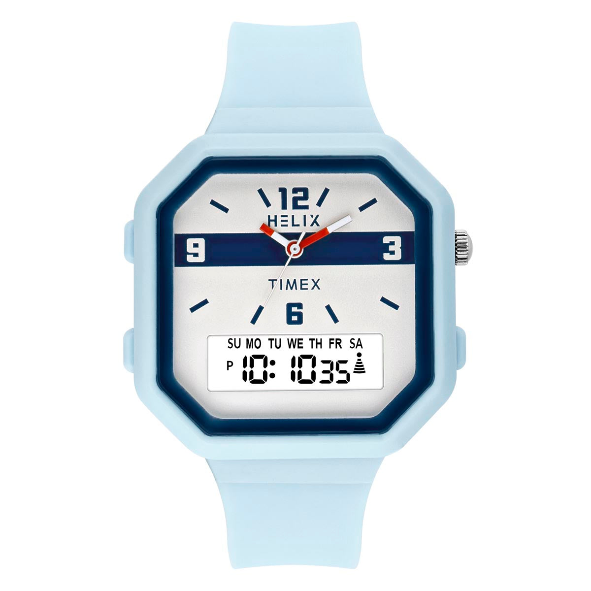 Helix By Timex Octagonal 40mm Grey Dial Ana Digital Men Watch - TWESK6603T