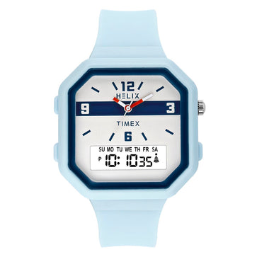 Helix By Timex Octagonal 40mm Grey Dial Ana Digital Men Watch - TWESK6603T
