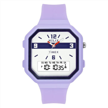 Helix By Timex Octagonal 40mm Grey Dial Ana Digital Men Watch - TWESK6604T
