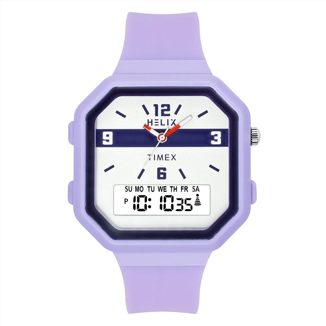 Helix By Timex Octagonal 40mm Grey Dial Ana Digital Men Watch - TWESK6604T