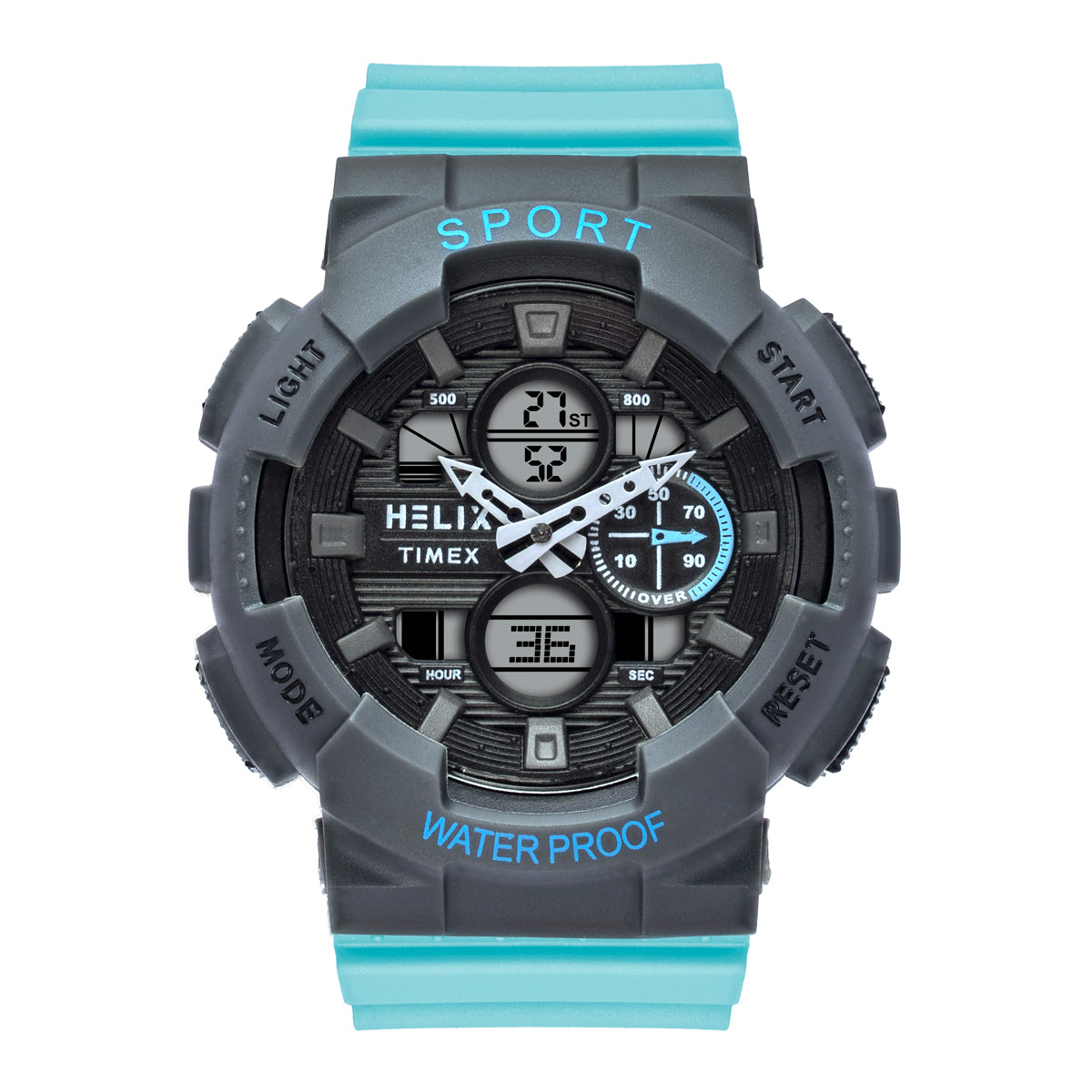 Helix By Timex Round 50mm Black Dial Ana Digital Men Watch - TWESK7500T