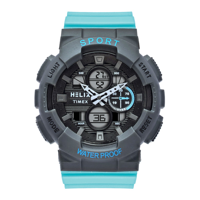 Helix By Timex Round 50mm Black Dial Ana Digital Men Watch - TWESK7500T