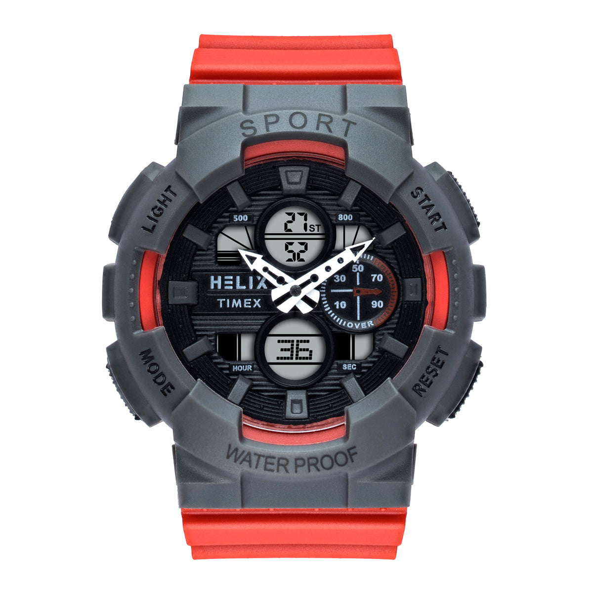Helix By Timex Round 50mm Black Dial Ana Digital Men Watch - TWESK7501T