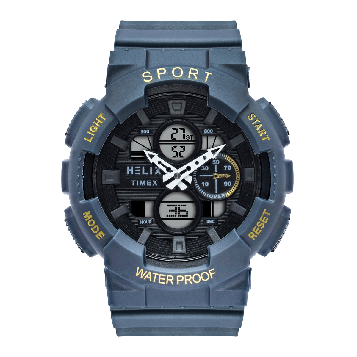 Helix By Timex Round 50mm Black Dial Ana Digital Men Watch - TWESK7503T