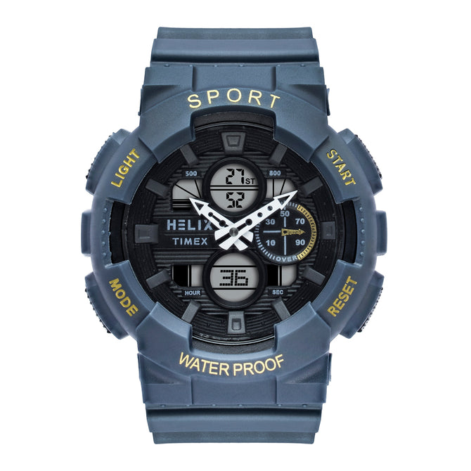 Helix By Timex Round 50mm Black Dial Ana Digital Men Watch - TWESK7503T