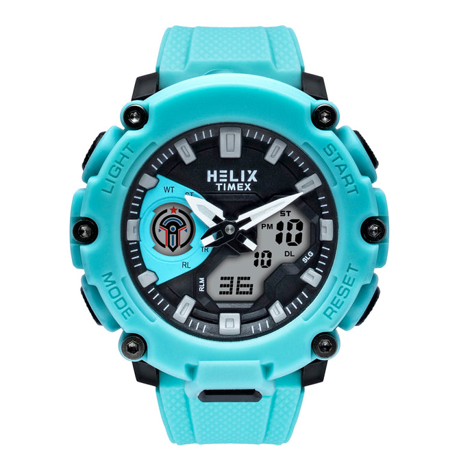 Helix By Timex Round 52mm Black Dial Ana Digital Men Watch - TWESK7600T