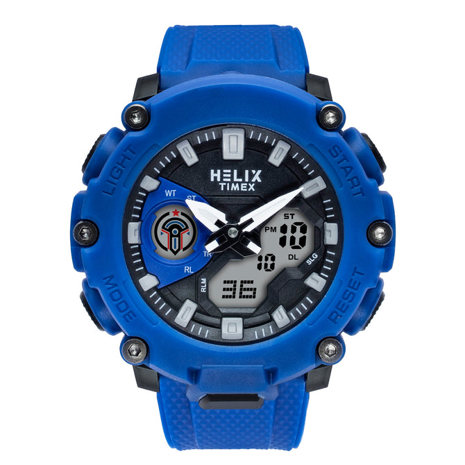 Helix By Timex Round 52mm Black Dial Ana Digital Men Watch - TWESK7601T
