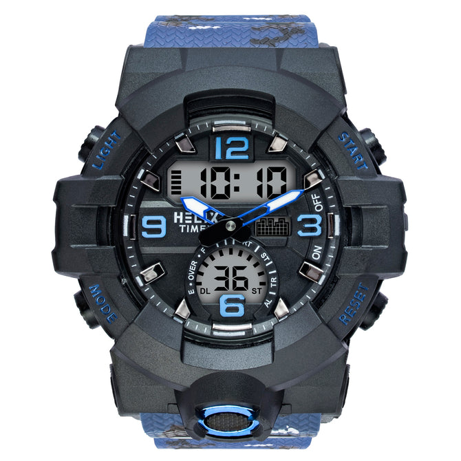 Helix By Timex Round 53mm Black Dial Ana Digital Men Watch - TWESK7700T
